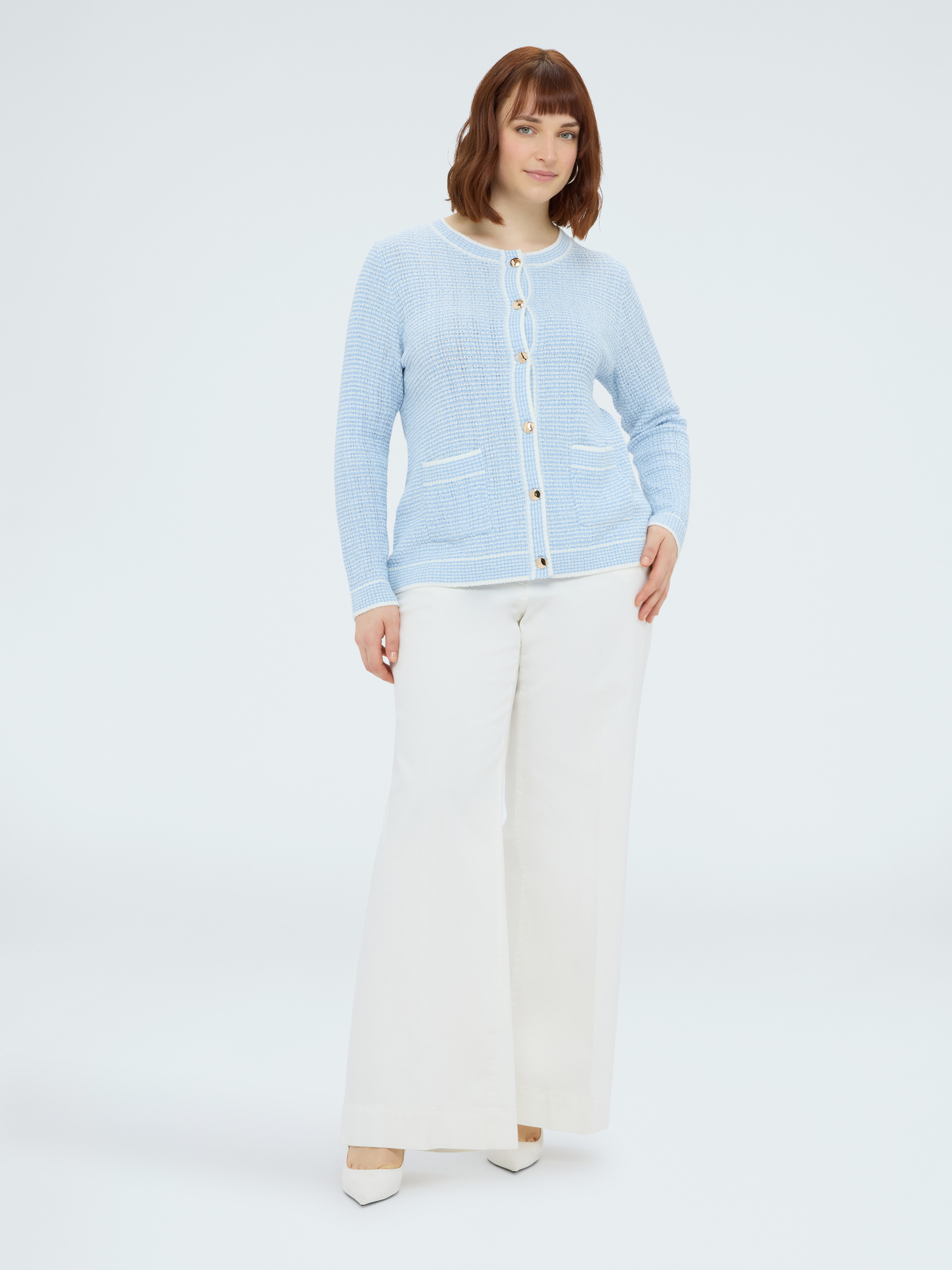 Cardigan aus gestreiftem Strick image number 2