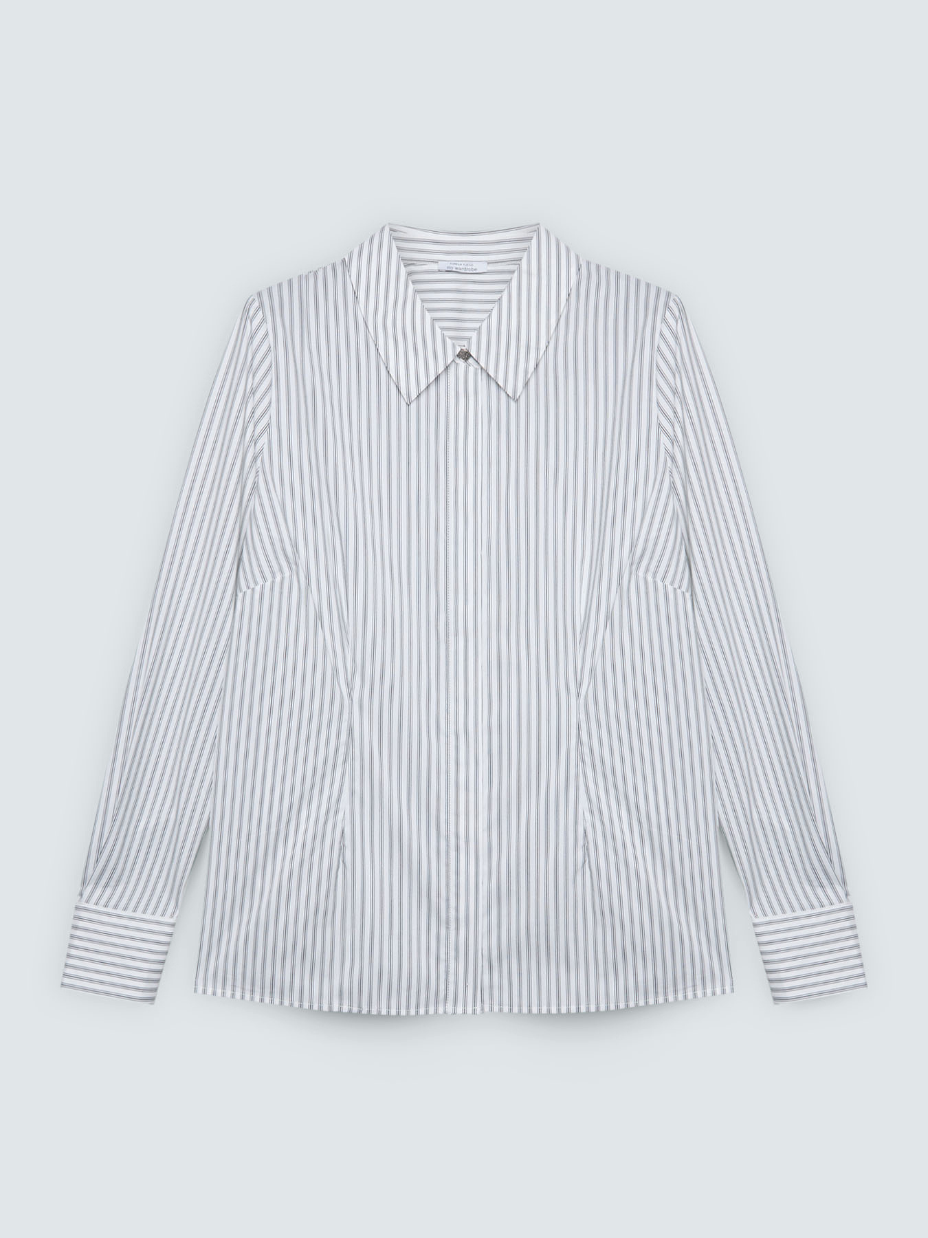 Striped cotton shirt image number 4