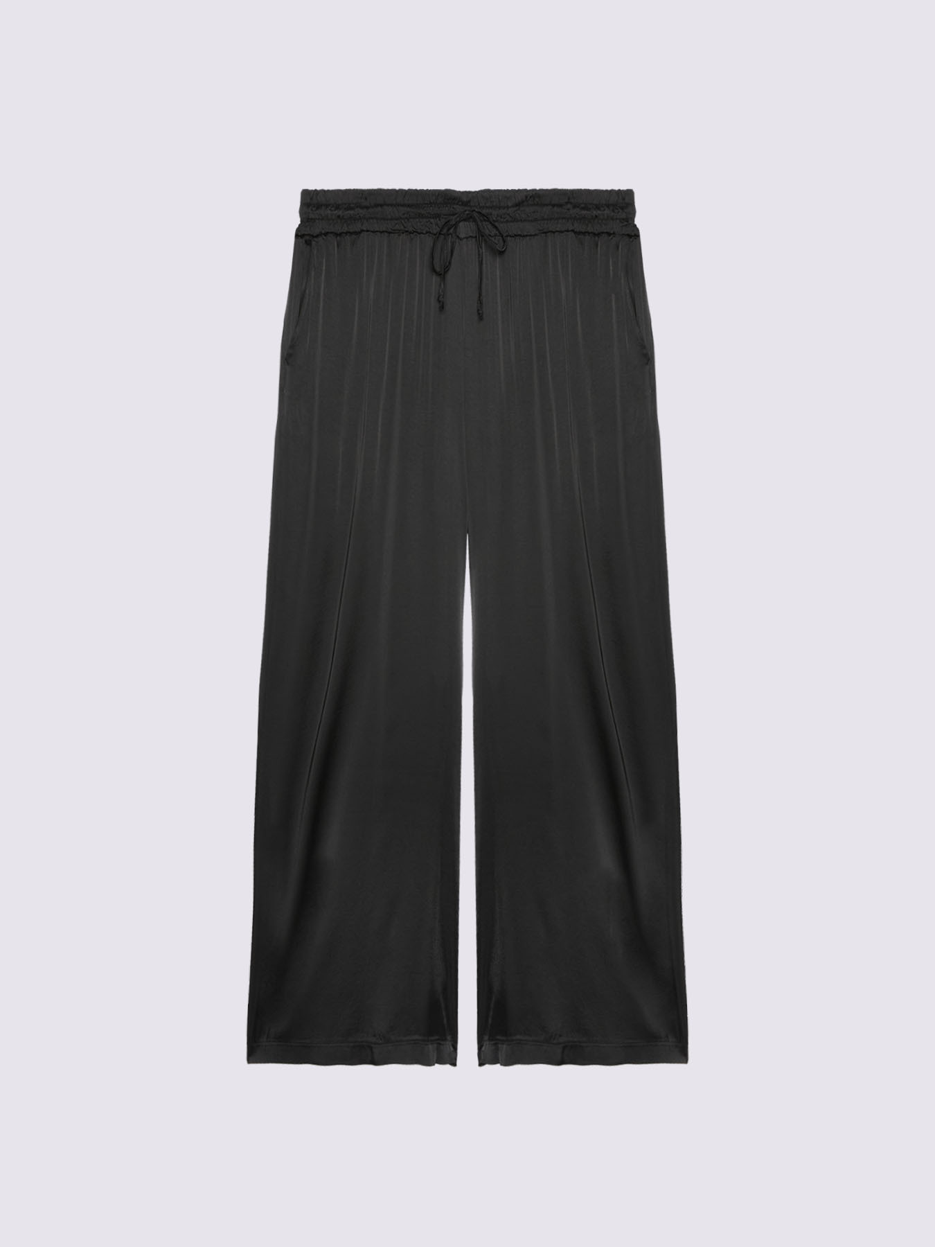 Pantaloni wide leg in raso stretch image number 4