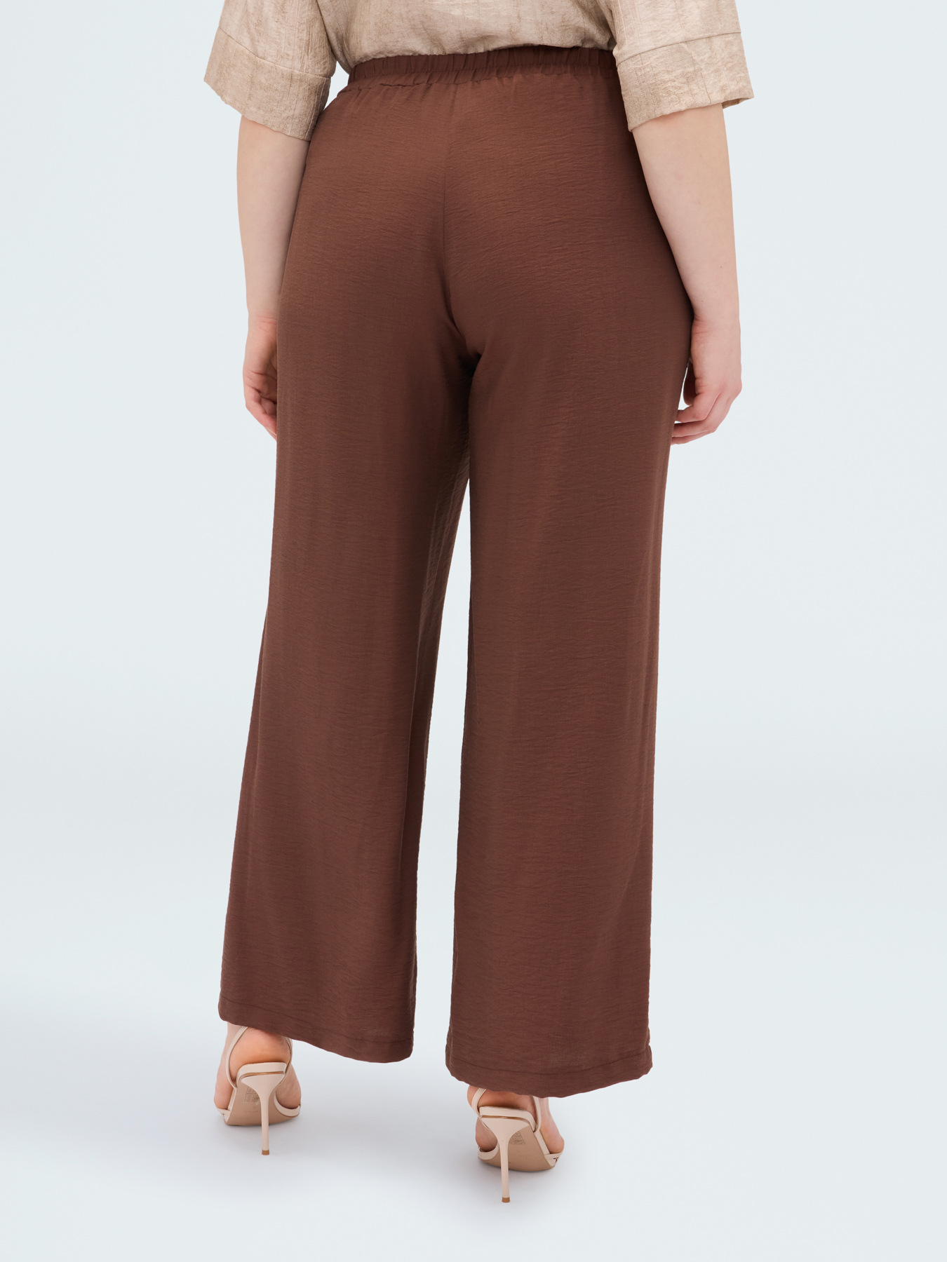 Pantalon Wide Leg en m&eacute;lange viscose image number 1