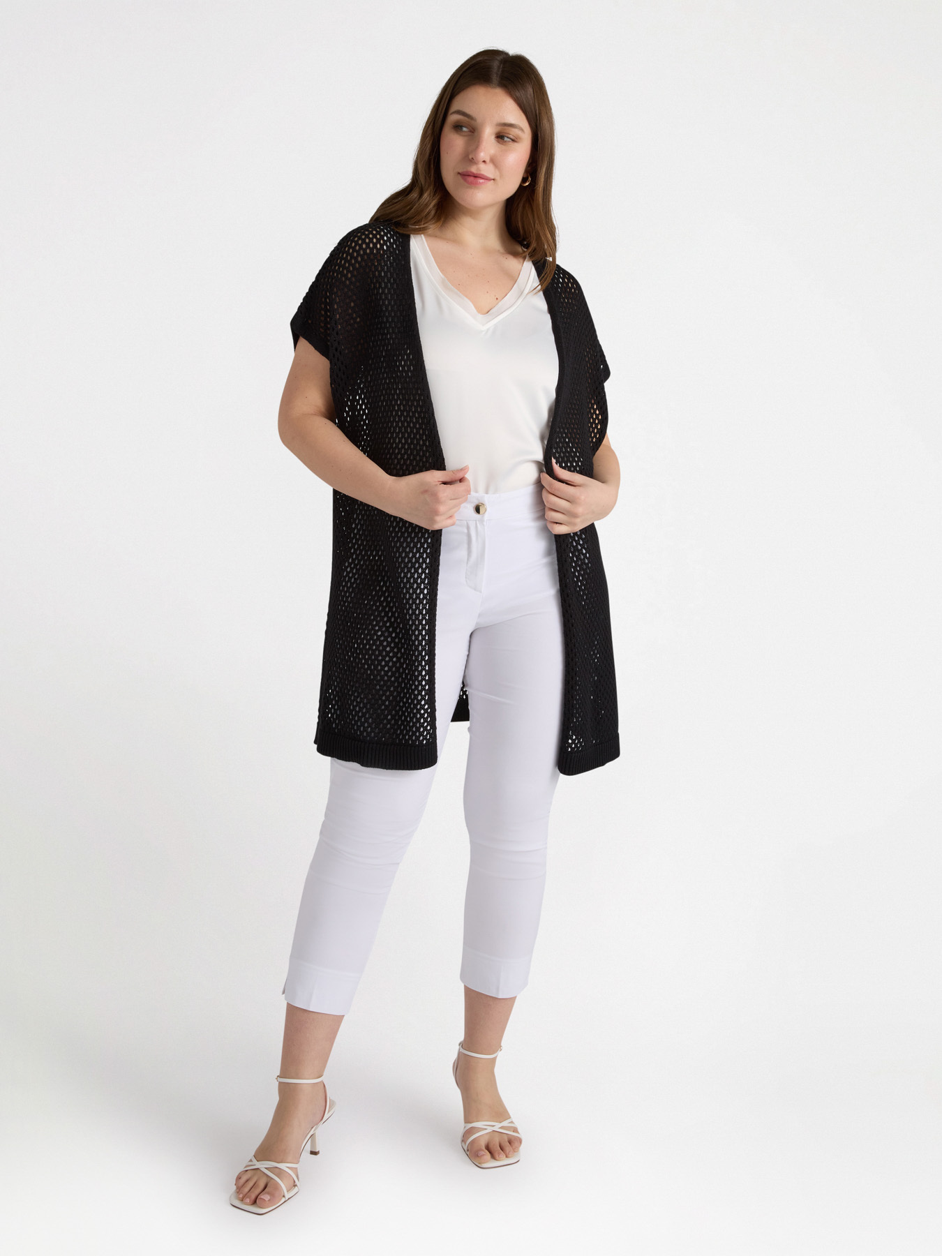 Netted cardigan image number 0