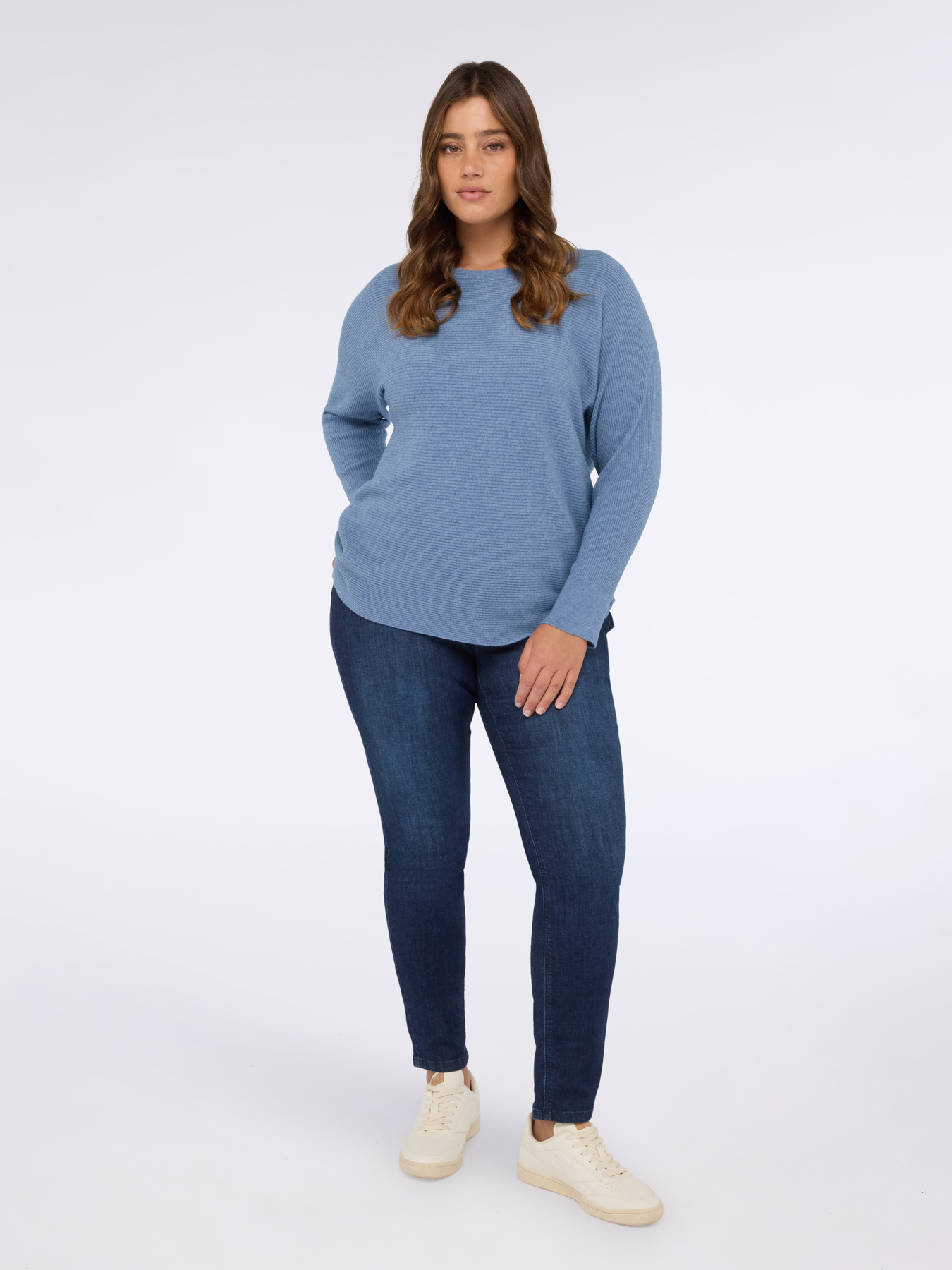 Cotton blend denim jeggings image number 3