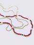 Multi-strand necklace with beads and chain image number 3