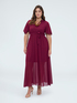 Robe DREAM en georgette avec d&eacute;collet&eacute; en V image number 2