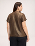 T-Shirt aus laminiertem Jersey mit V-Ausschnitt image number 1