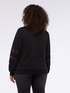 Sweatshirt with decorative chain detail and perforated inserts image number 1