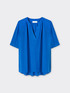 Blusa in viscosa con scollo a V image number 3