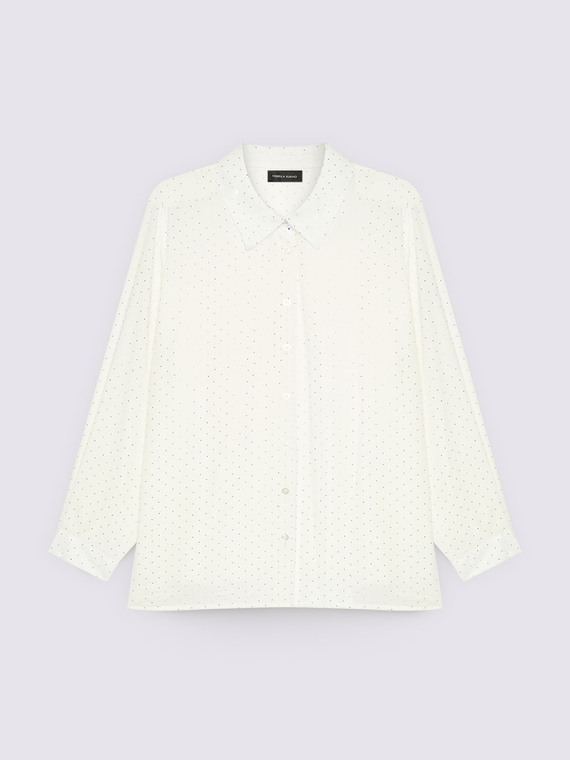 Georgette shirt with micro studs