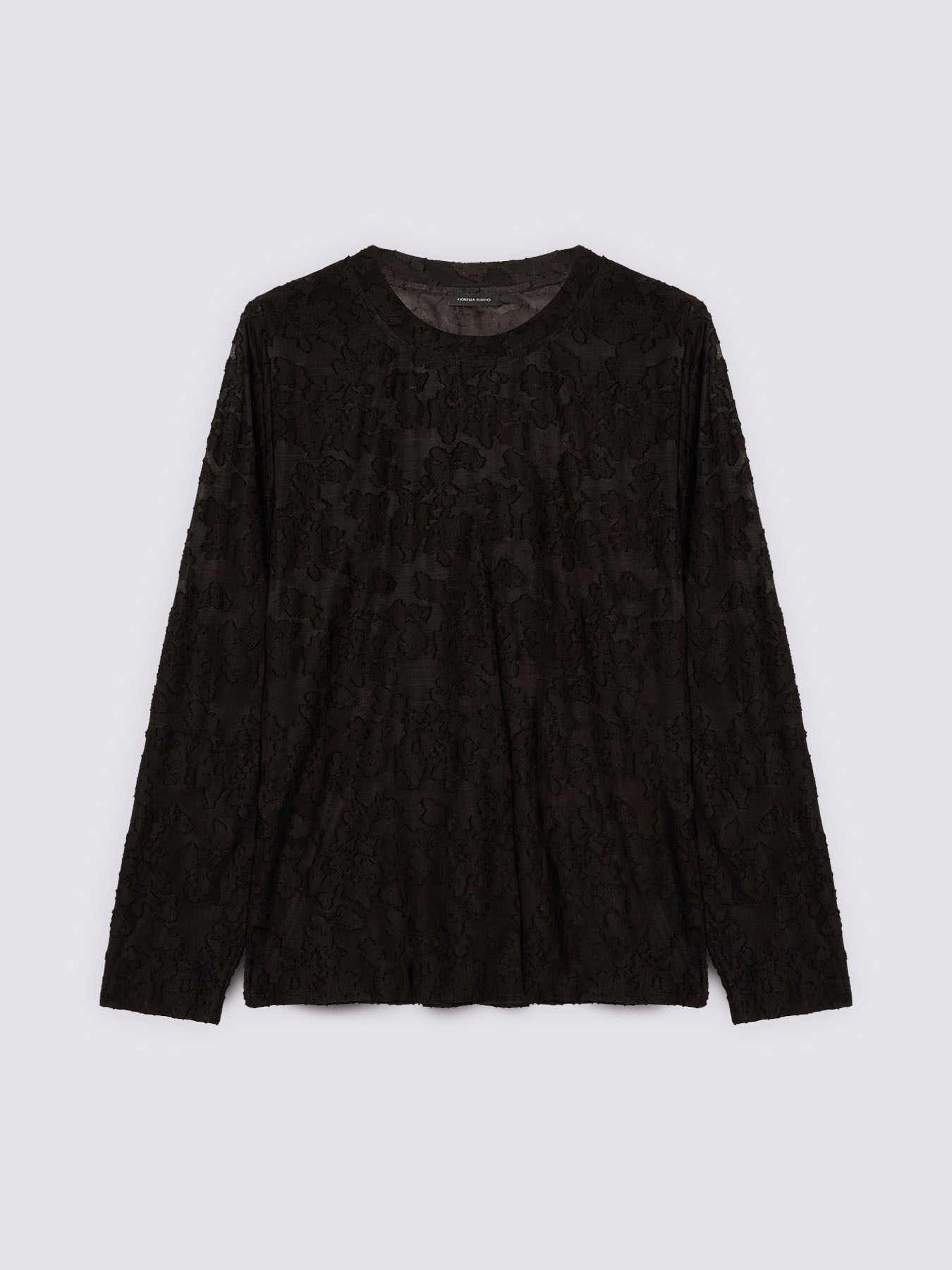 Lace T-shirt with floral pattern image number 4