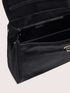 Handbag with front pocket and rigid handle image number 3