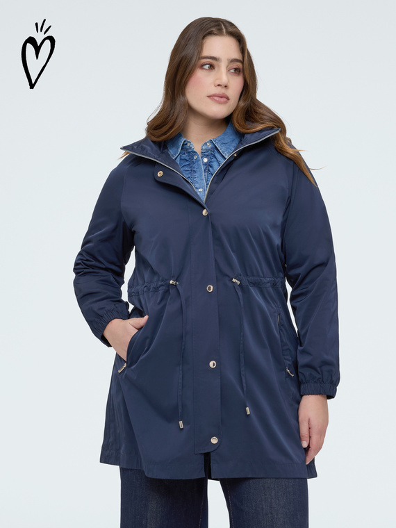 Long parka with hood