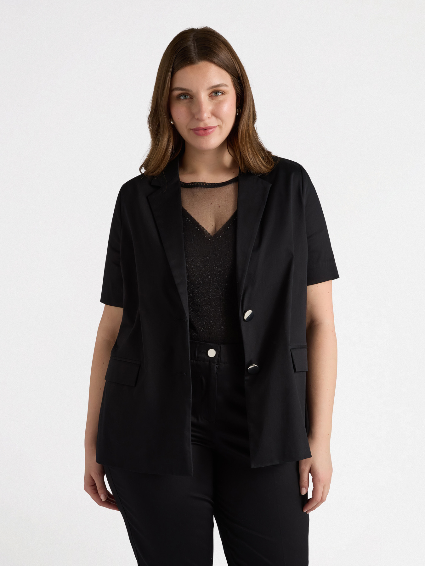 Blazer mit kurzen &Auml;rmeln aus Baumwolle image number 0