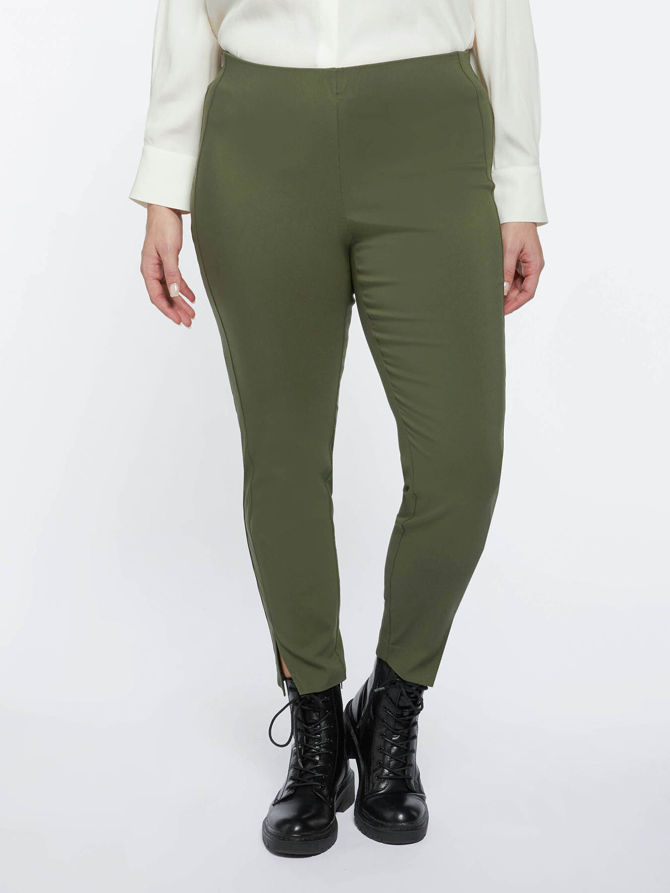 Skinny trousers with side inserts image number 0
