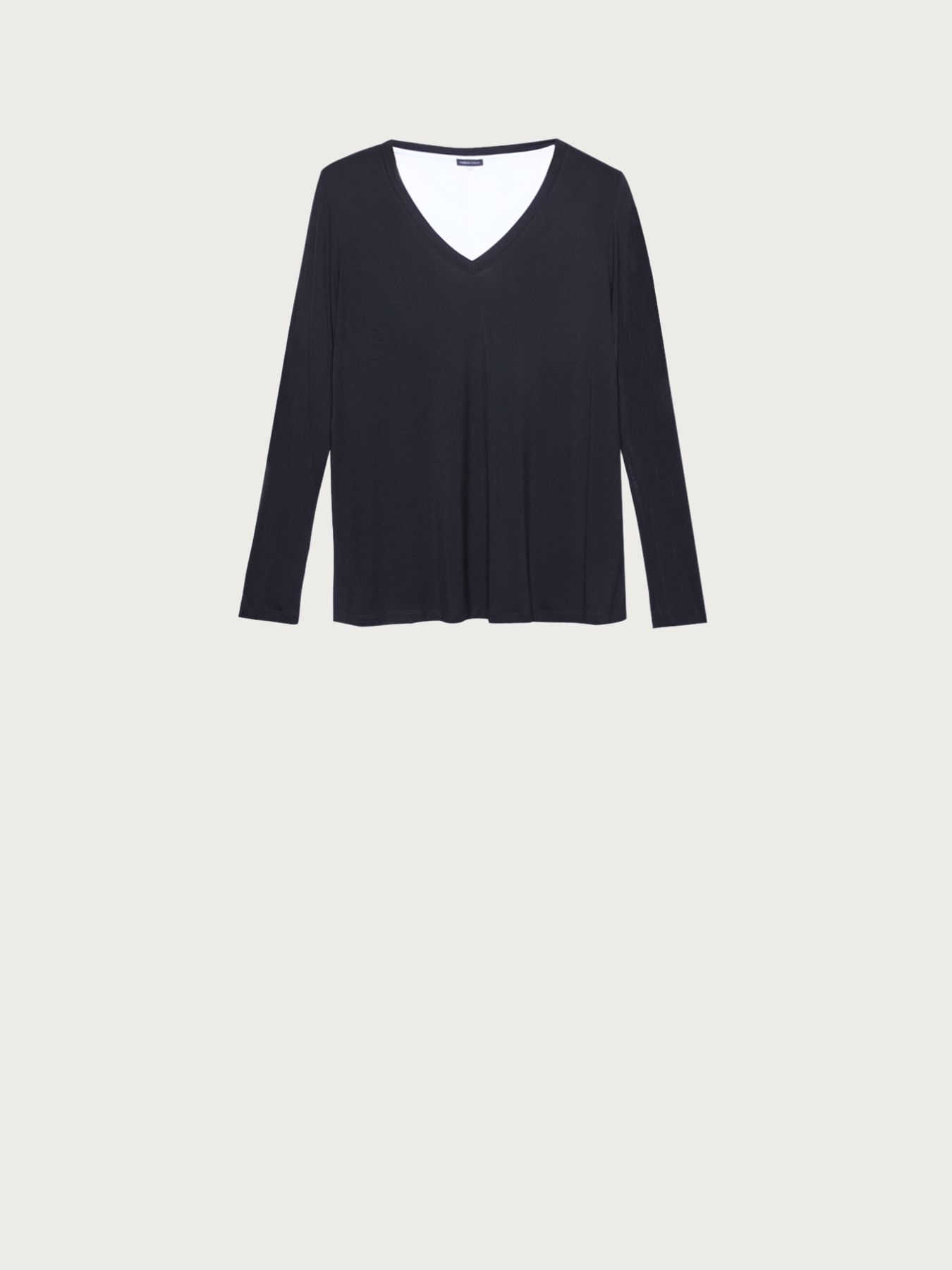 T-shirt bicolore avec dentelle dans le dos image number 3