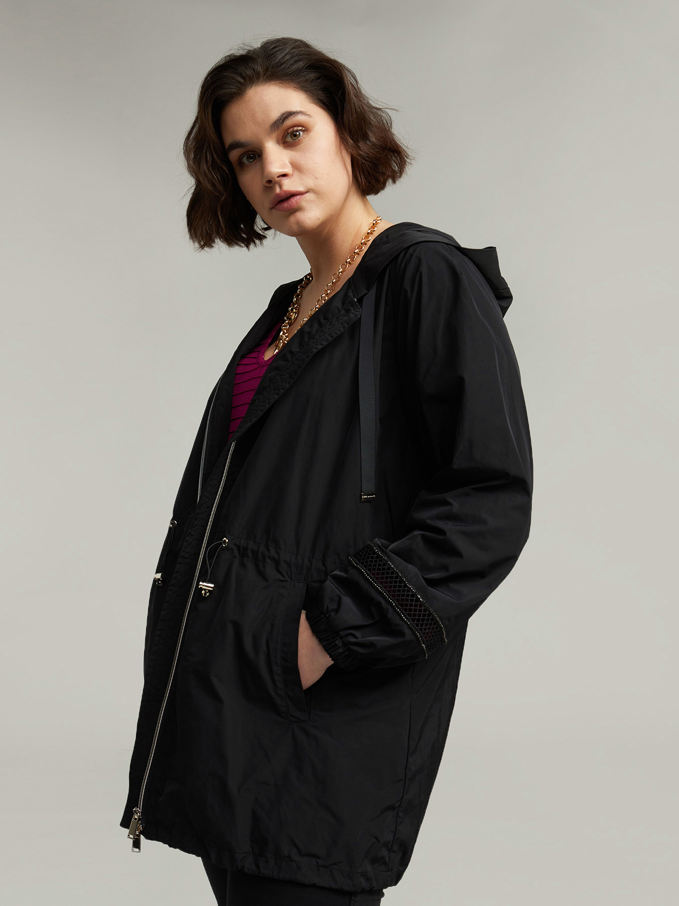 Parka with embroidery image number 0