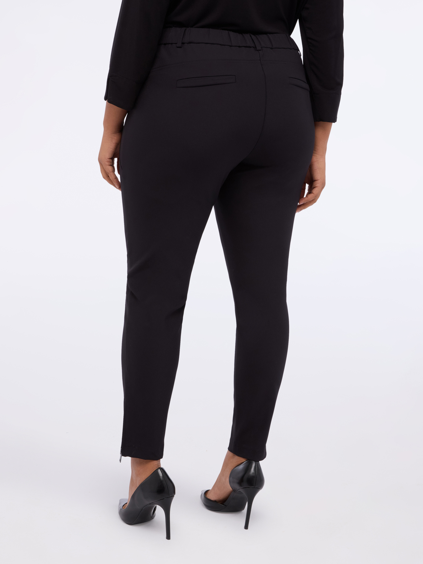 Pantaloni skinny con zip decorative image number 2