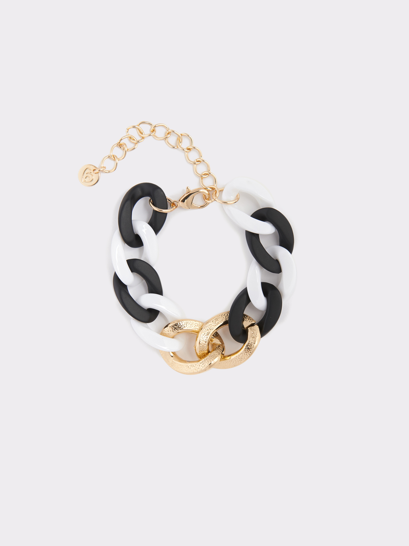 Bracelet with black&white chains image number 0