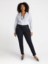 White stretch cotton shirt image number 2