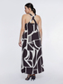 Long dress with geometric print image number 1