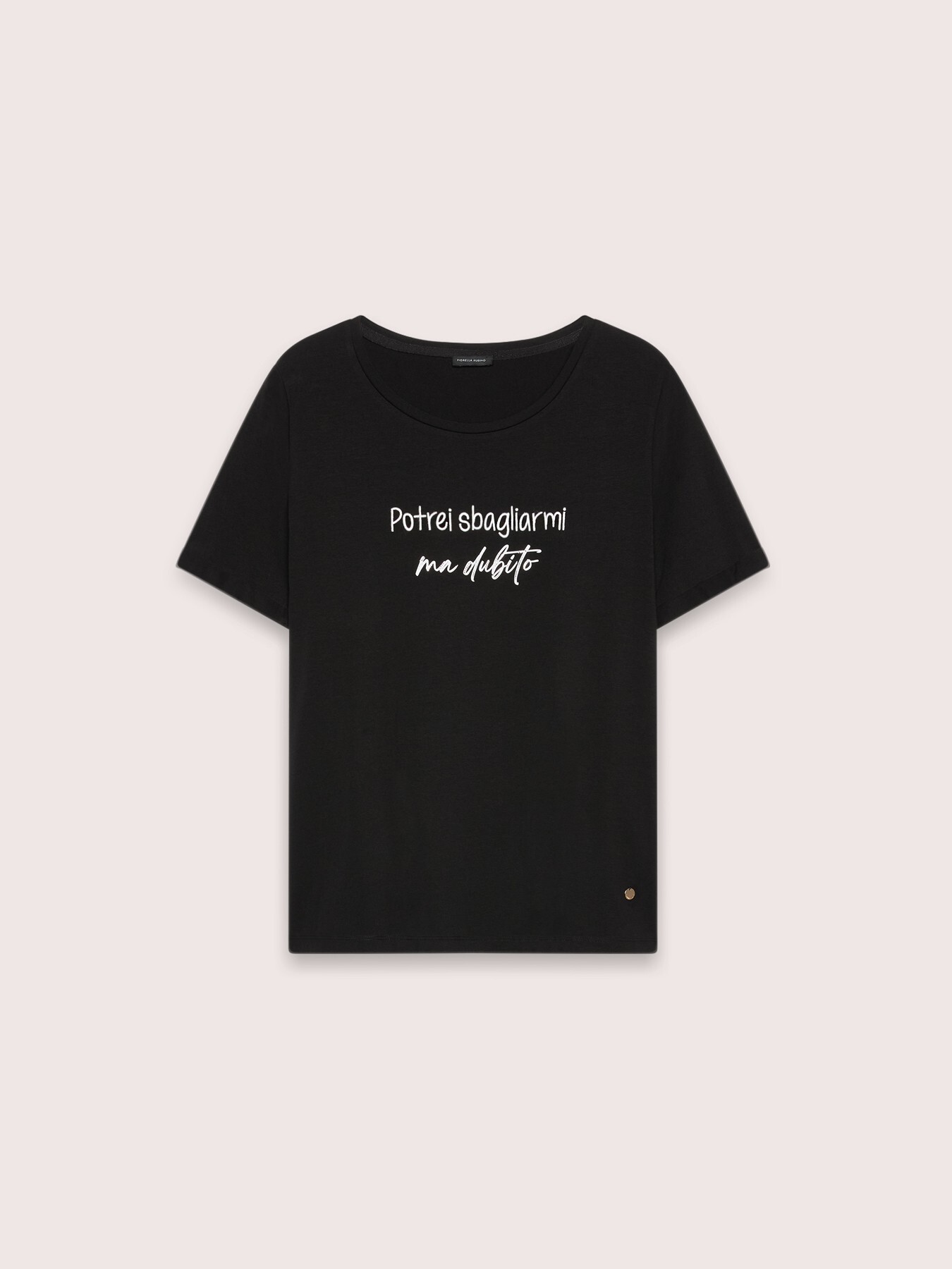T-shirt en coton avec inscription ironique image number 4