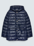Quilted puffer jacket with tie belt image number 4