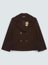 Veste crois&eacute;e avec maxi broche image number 4