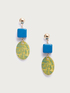 Dangling earrings with coloured pendants image number 1