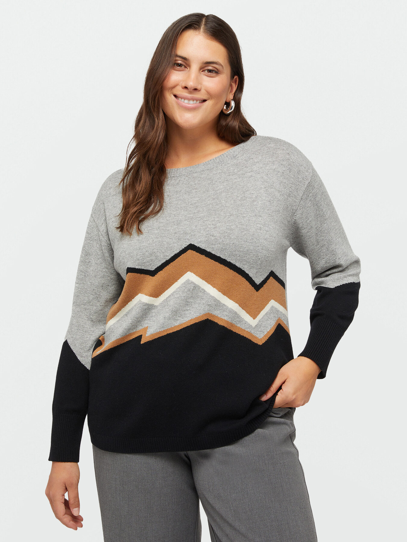 Mountain pattern sweater image number 2