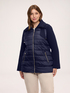Two-material down jacket with high collar image number 0