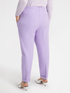 Crepe scuba fabric carrot fit trousers image number 2
