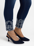 Skinny jeans with embroidered hem image number 3