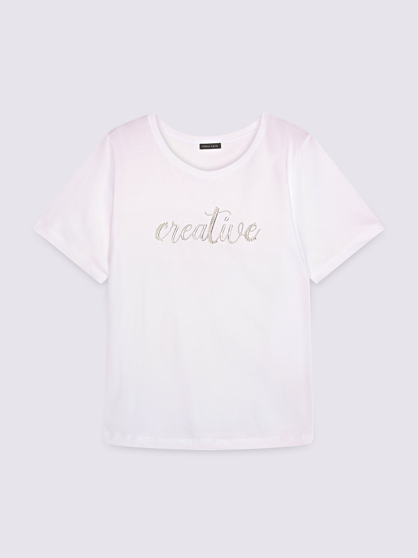 T-Shirt aus Jersey mit gestickter Aufschrift image number 4