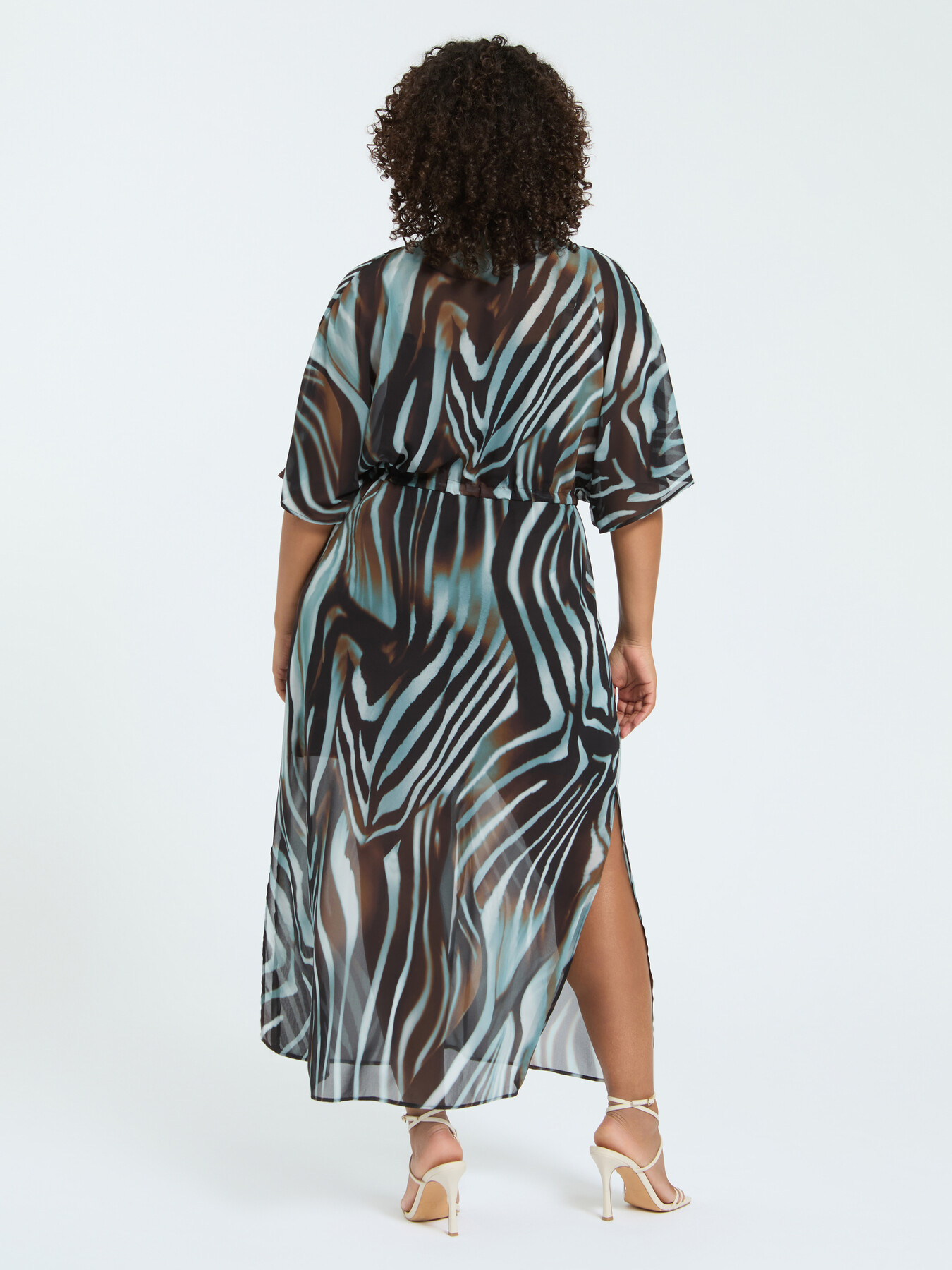 Zebra-Kaftan mit Unterrock image number 1