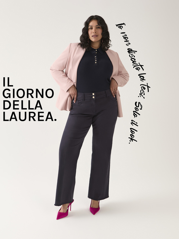 Pantaloni Straight Fit in cotone