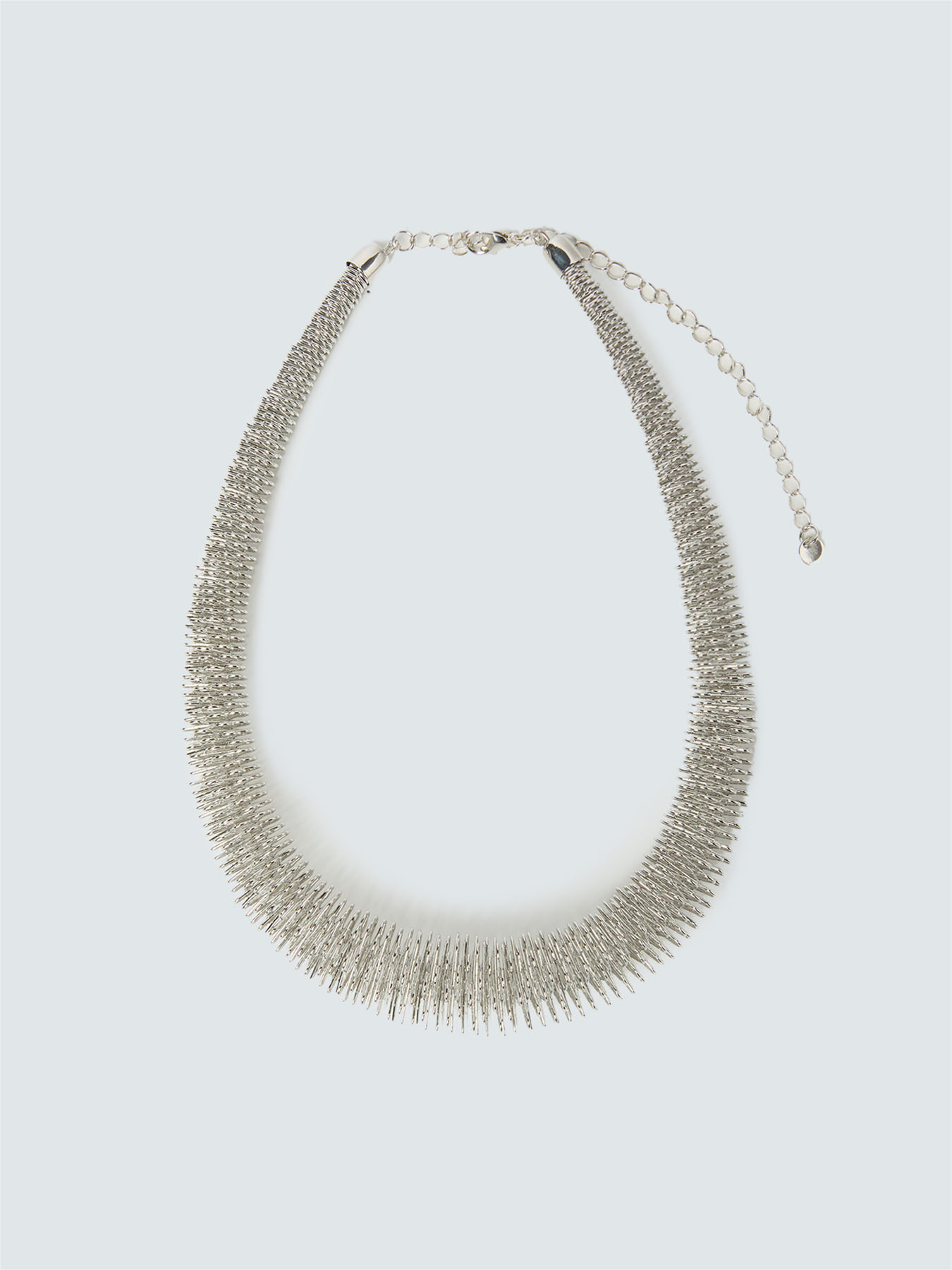 Silver spiral necklace image number 2