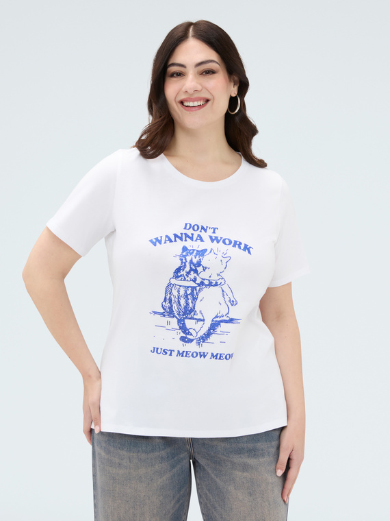 T-shirt en coton avec imprim&eacute;