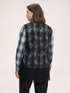 Checked shirt with floral lace inserts image number 1