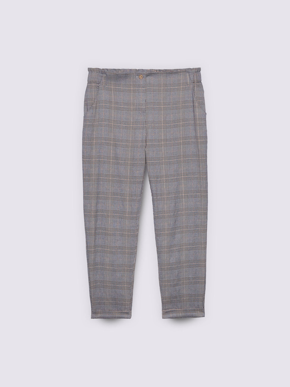 Pantaloni Balloon stampa check