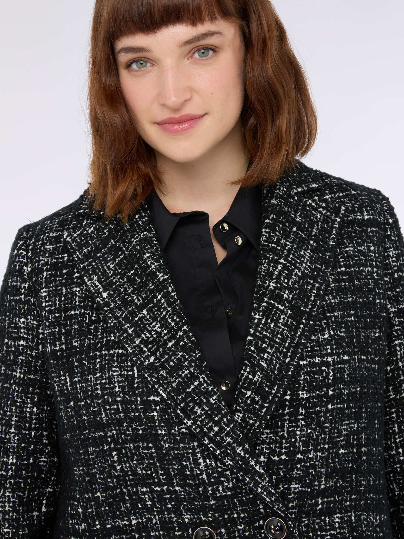 Cappotto tessuto boucl&eacute; in misto lana image number 4