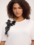 Jersey T-shirt with jewel bow image number 2