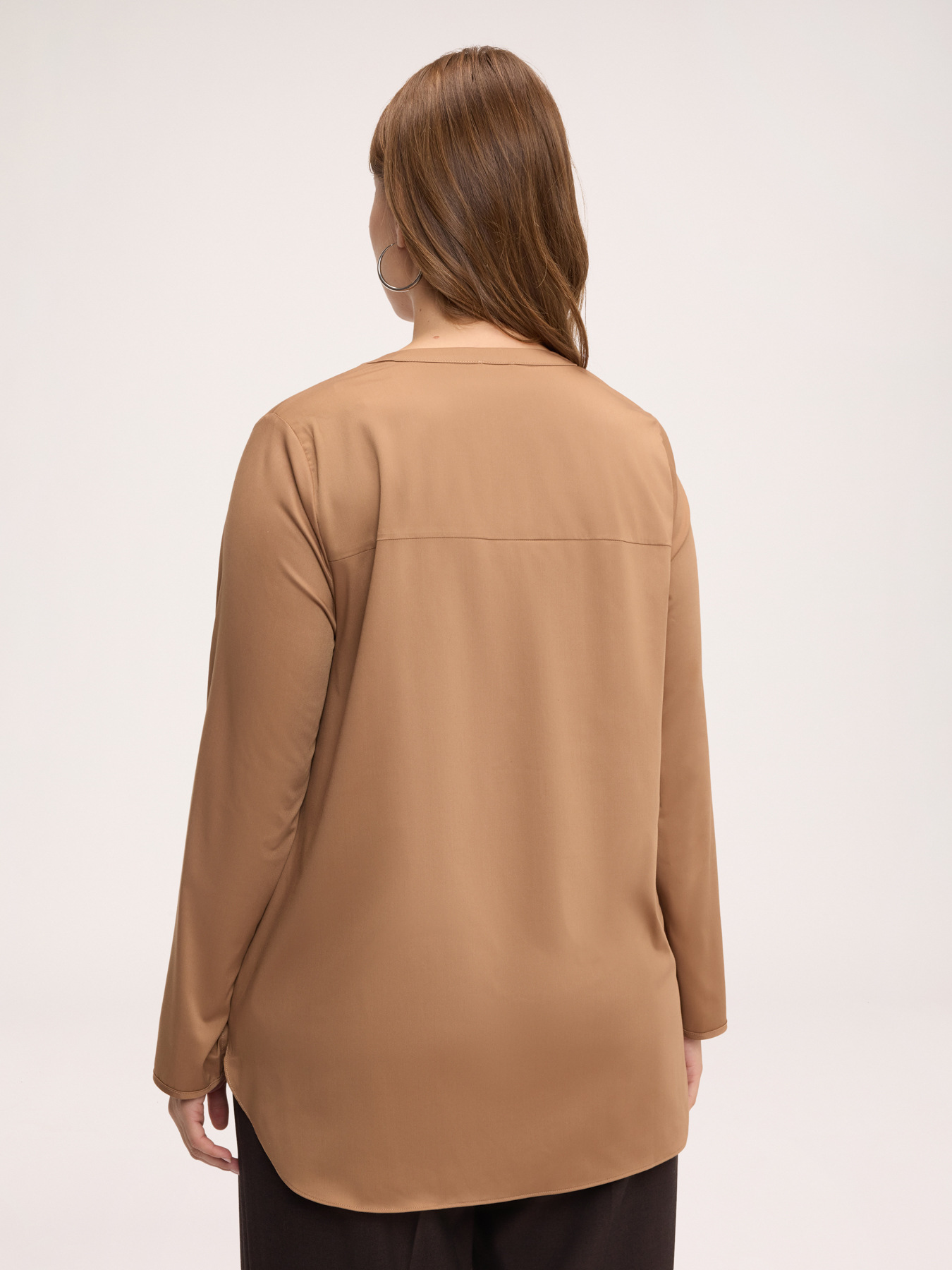 V-neck satin blouse image number 1