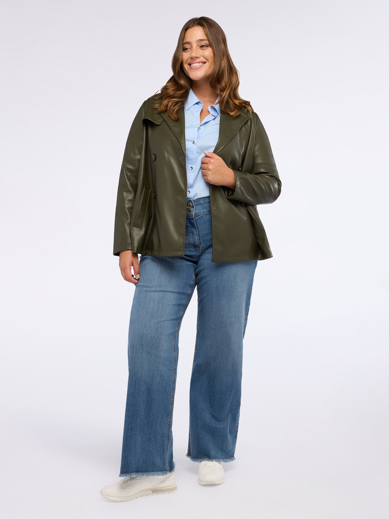 Double-breasted biker jacket image number 2