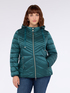 Quilted down jacket with chevron pattern and hood image number 2
