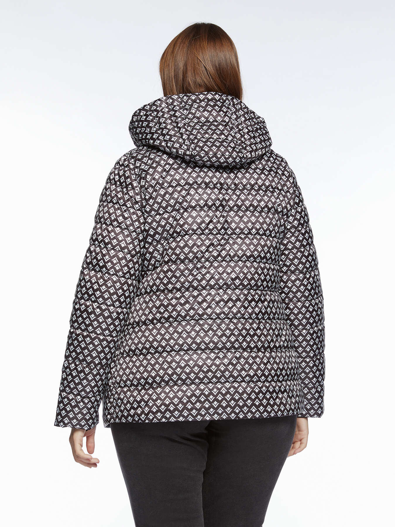 Reversible down jacket with graphic print image number 3