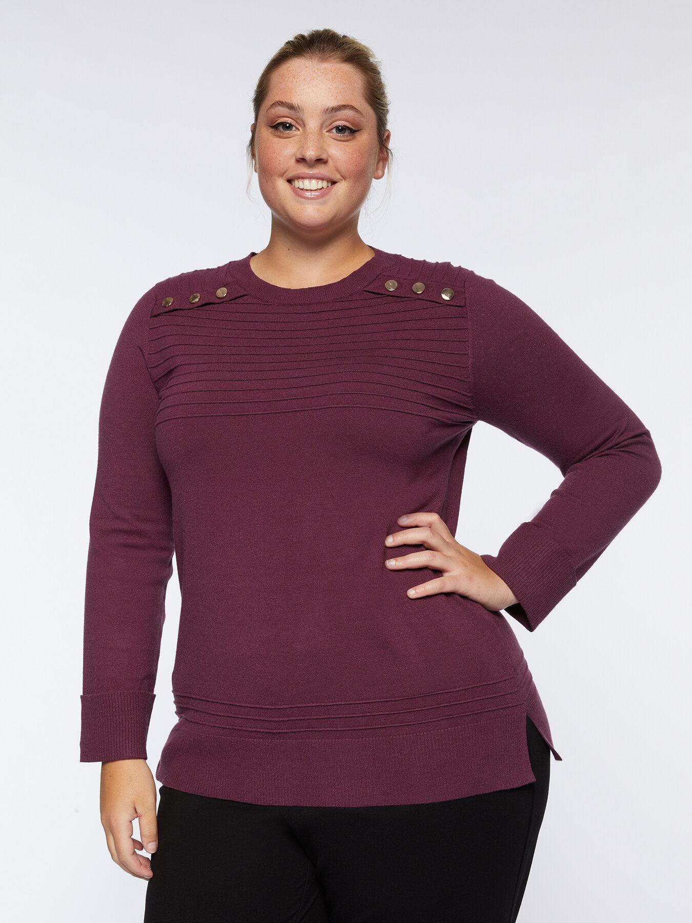 Jersey otomano de ECOVERO™ con botones image number 0