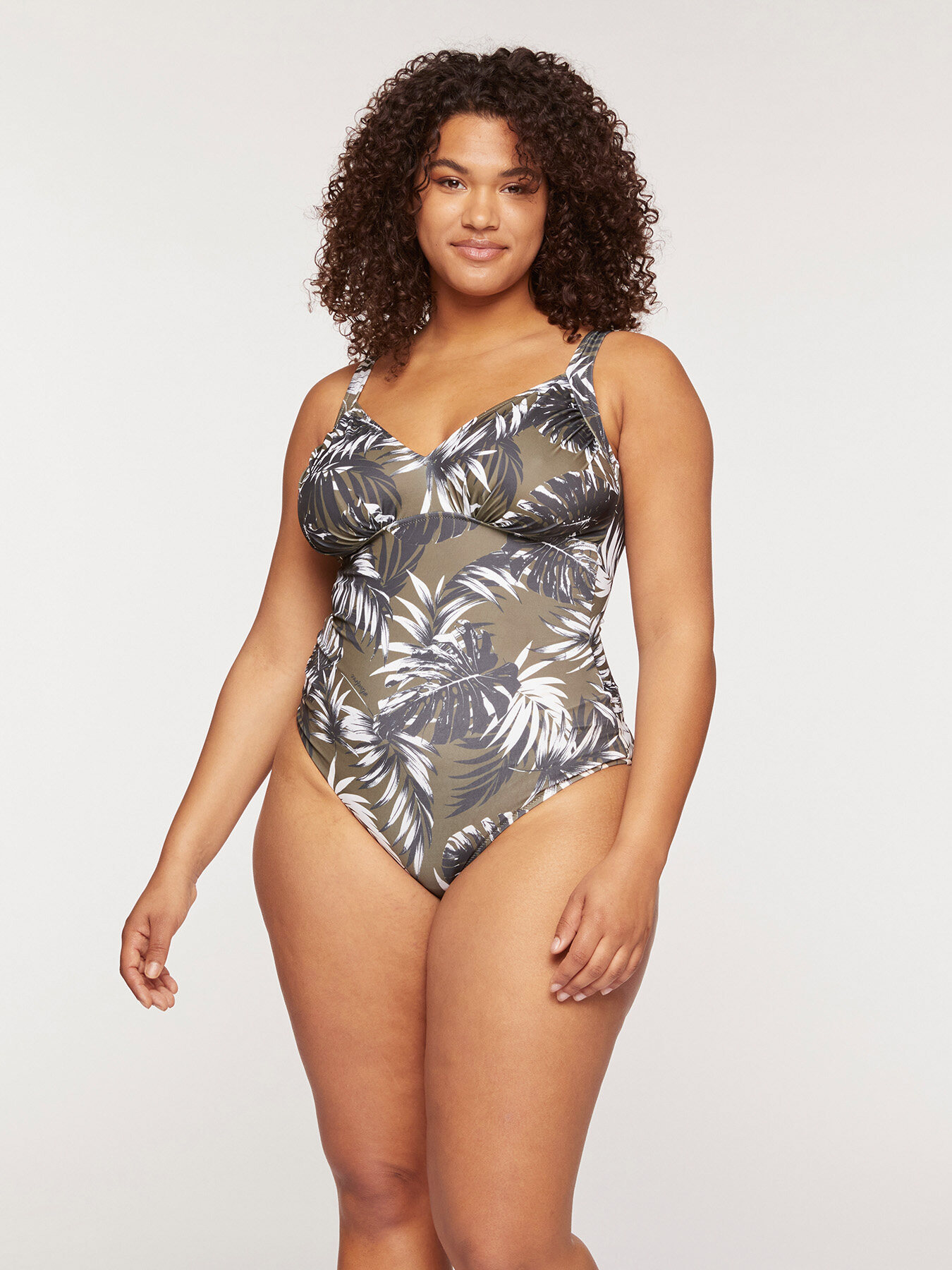 Maillot de bain une pi&egrave;ce &agrave; imprim&eacute; feuillage image number 2