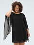 Robe en georgette avec manches kimono maxi image number 2