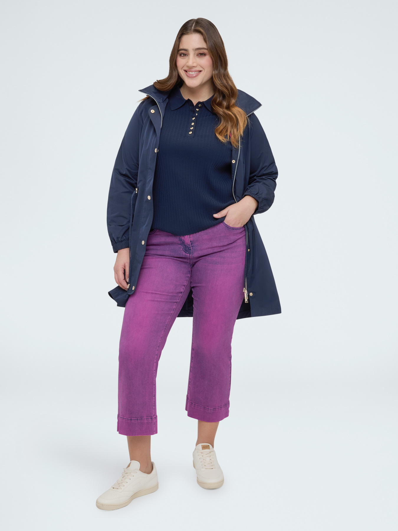 Kick Flare Jeans purple d&eacute;lav&eacute; wash image number 6