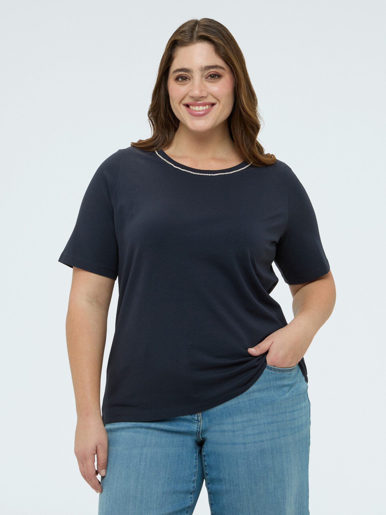 T-Shirt aus Baumwolle mit leuchtenden Applikationen image number 0