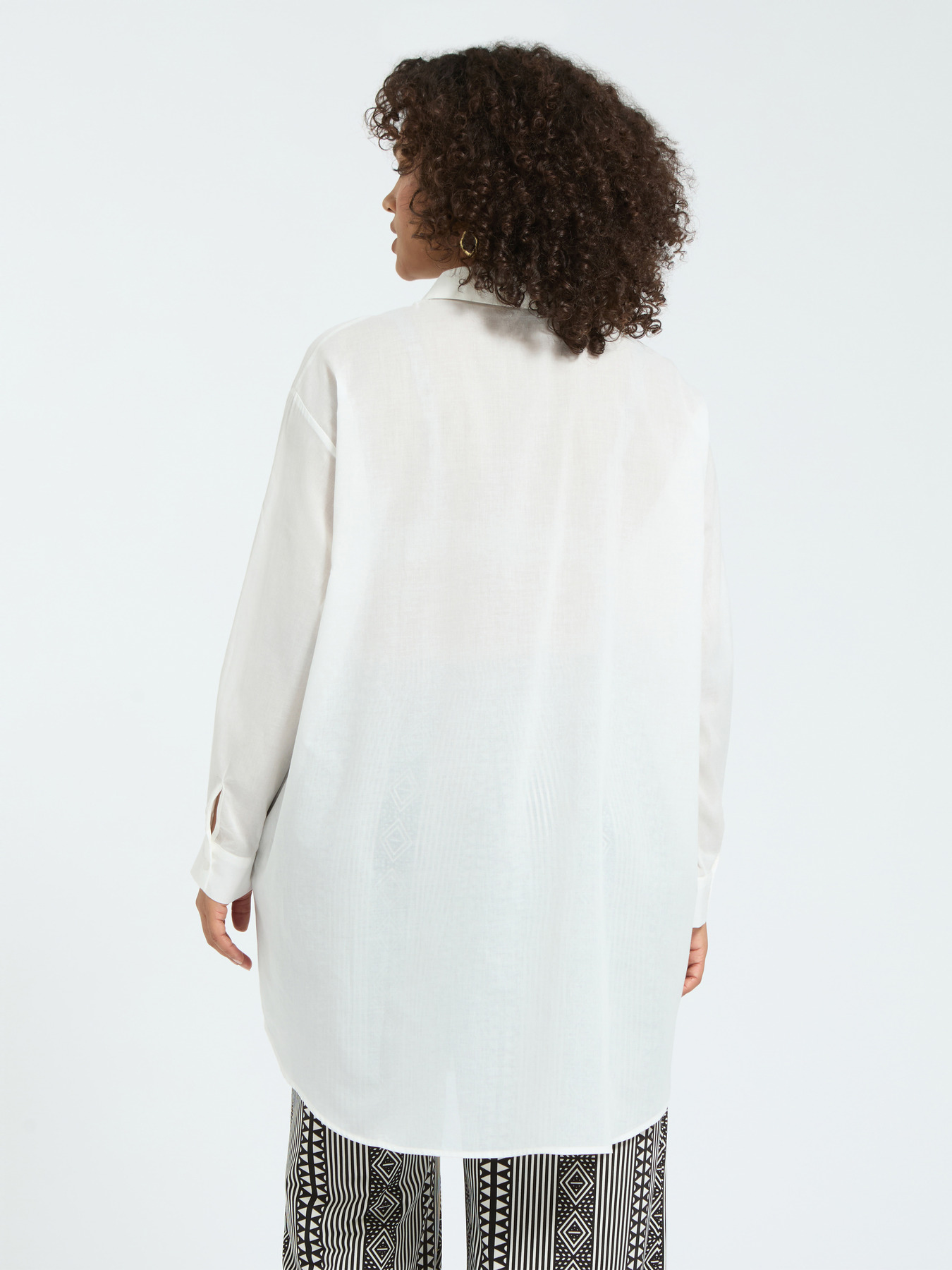 Long cotton shirt image number 1